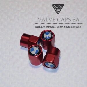 BMW Hex Red Valve Caps